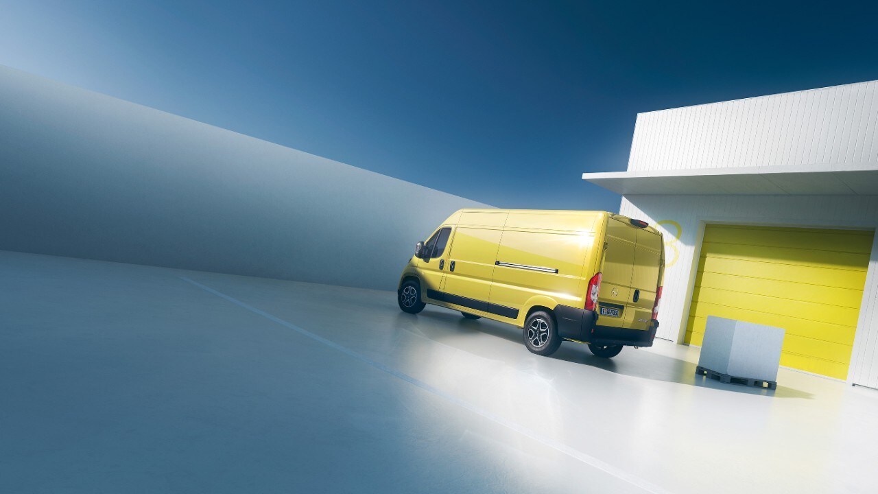 Vue arrière du nouvel Opel Movano