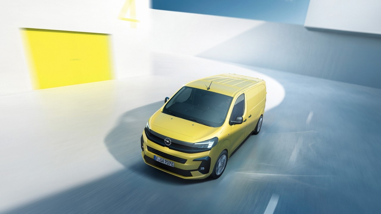 Bovenaanzicht van een nieuwe Opel Vivaro Electric